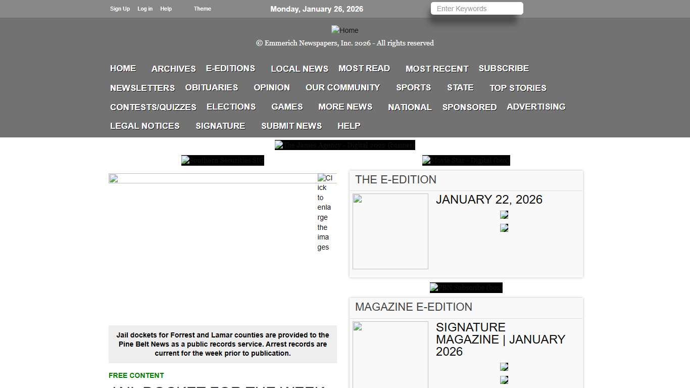 Jail Docket for the week of January 22, 2026 HubCitySPOKES
